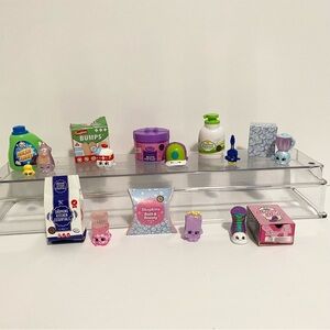 Shopkins Real Littles Figure + Container Lot Home Cleaner Shoes Beauty Toys